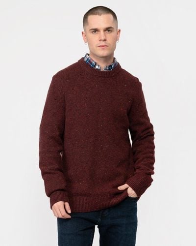 GANT Wool Neps Crew Neck Sweater - Red