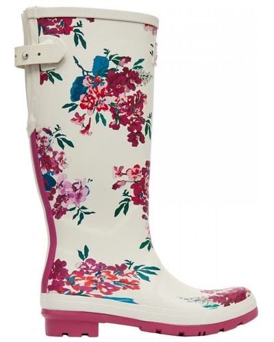 Joules Welly Print Adj Back Gusset - Red