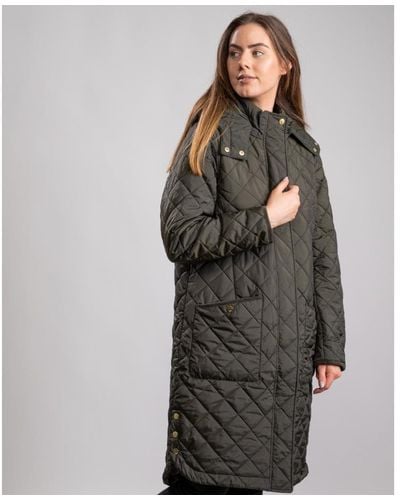 Joules Chatham Quilted Coat - Green