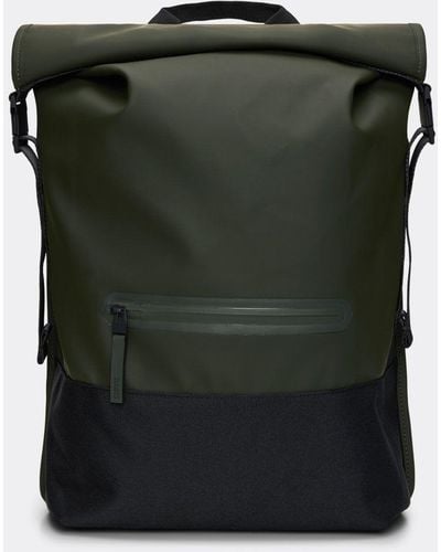 Rains Unisex Trail Rolltop Backpack - Green