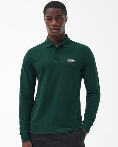 Barbour Essential Long Sleeve Polo - Green