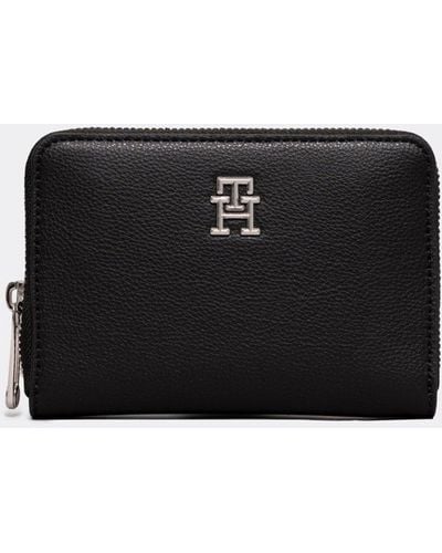 Tommy Hilfiger Th Essential Medium Zip Wallet - Black
