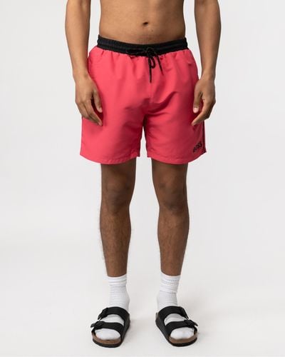 BOSS Starfish Quick-dry Swim Shorts With Contrast Details - Red