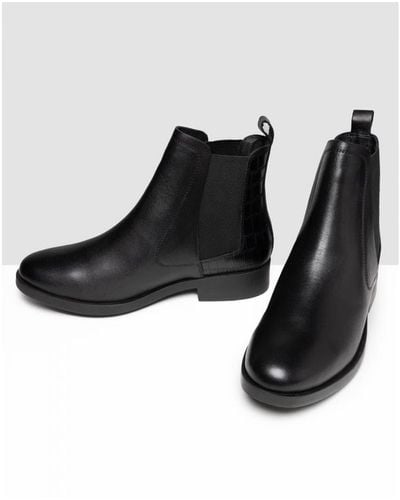 Joules Chelsea Boot With Back Interest Chelmsford - Black