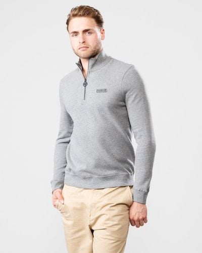 Barbour Essential Half-zip Sweatshirt - Grey