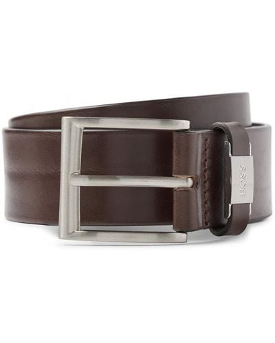 BOSS Connio Leather Belt Nos - Brown