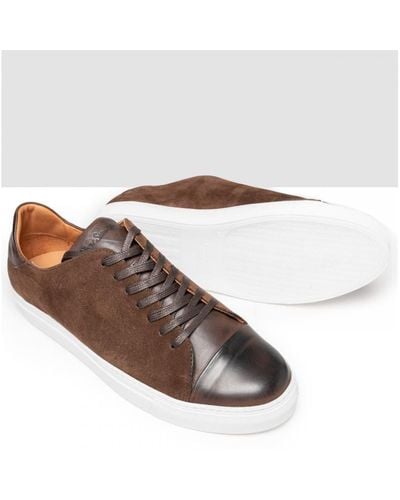 Oliver Sweeney Ossos Calf Leather/suede Cupsole Trainers - Brown