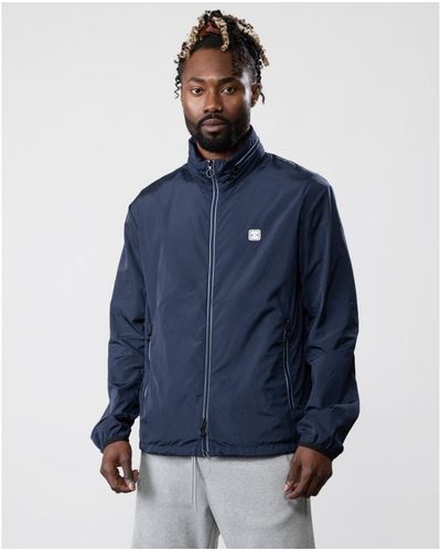 Armani Exchange Jacket With Packable Hood - Blue