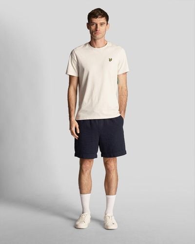 Lyle & Scott Cotton Linen Shorts - White