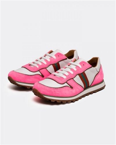 Penelope Chilvers Studio Neon Suede/leather Trainer - Pink
