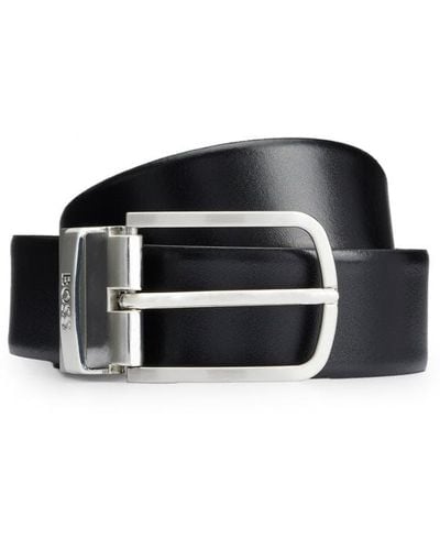 BOSS Owen-b Reversible Leather Belt - Black