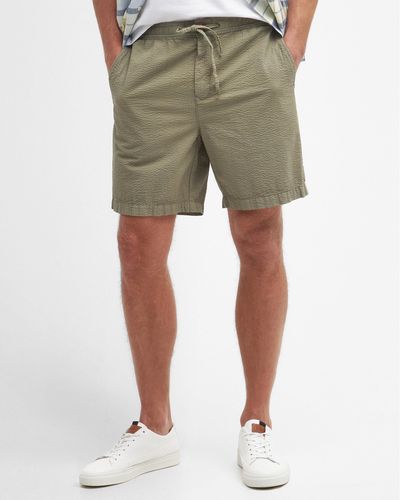 Barbour Melbury Seersucker Shorts - Green