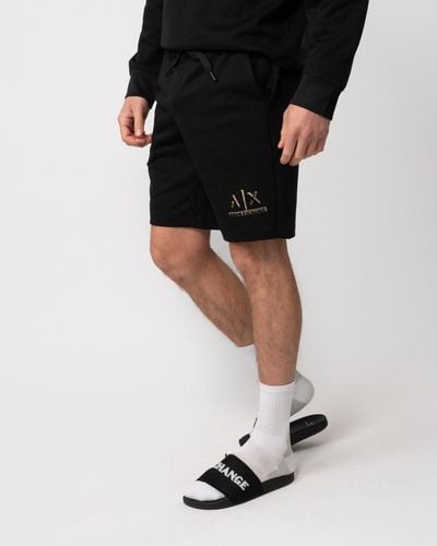 Armani Exchange 3d A|x Logo Drawstring Shorts - Black