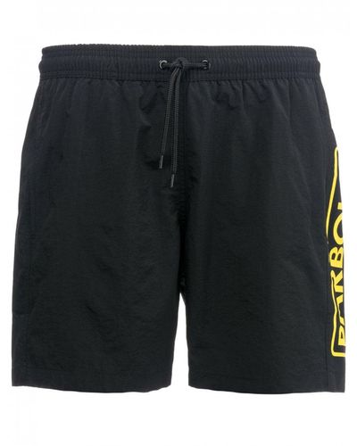 Barbour Large Logo Swim Shorts - Black