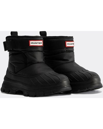 HUNTER Intrepid Short Buckle Snow Boots - Black
