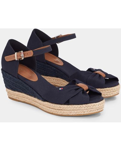 Tommy Hilfiger Basic Open Toe Mid Wedge - Blue