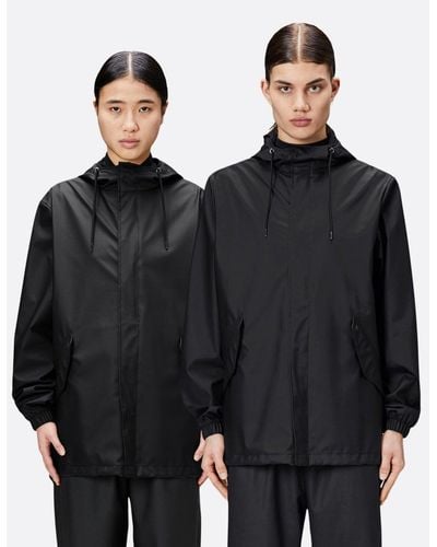 Rains Unisex Fishtail Jacket - Black