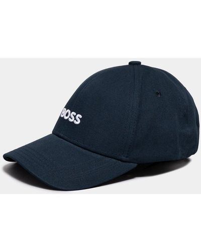 BOSS Zed Cotton-twill Six-panel Cap With Embroidered Logo - Blue