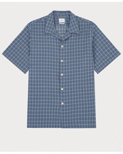 Paul Smith Ps Short Sleeve Casual Fit Shirt M2r - Blue