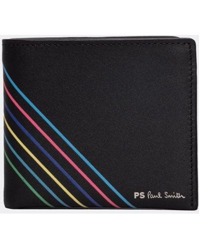 Paul Smith Script Logo Leather Billfold Wallet - Black