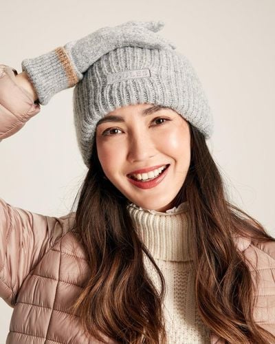 Joules Eloise Soft Oversized Beanie - Brown