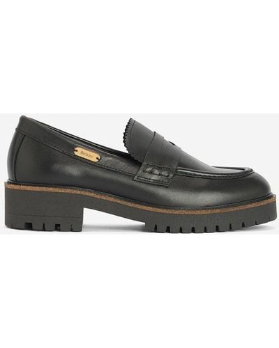 Barbour Norma Penny Loafers - Black