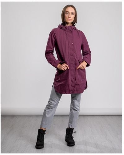 Joules Loxley Longline Waterproof Jacket - Purple