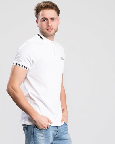 Barbour Essential Tipped Polo Shirt - White