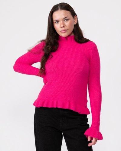 Ted Baker Pipalee Frill Detail Cropped Jumper - Pink