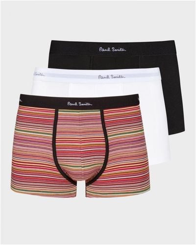 Paul Smith 3 Pack Mixed Trunks - Red
