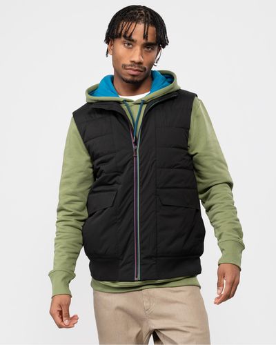 Paul Smith Ps Recycled Wadding Mixed Media Gilet - Green