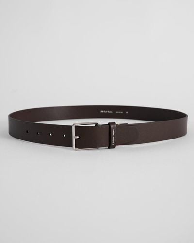 Paul Smith Leather Belt With Colourful Stitch Detail - Multicolour