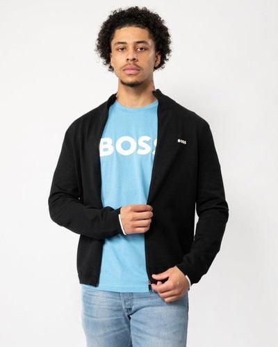 BOSS Ever-x Full Zip Cardigan - Black