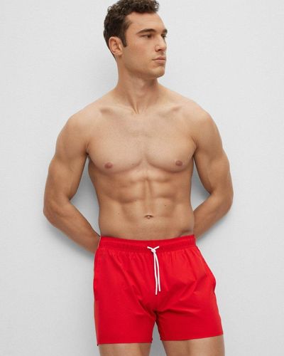 BOSS Iconic Swim Shorts - Red