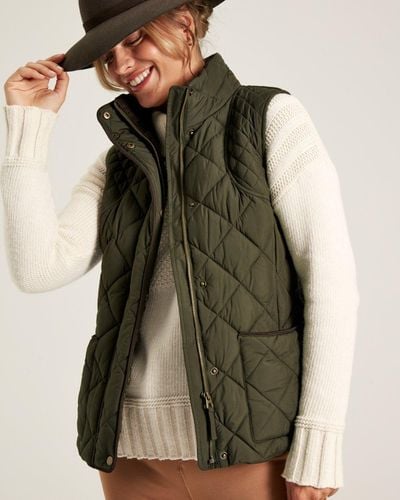 Joules Thornley Quilted Gilet - Brown