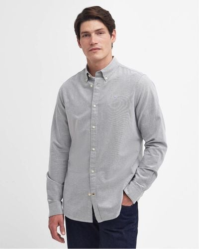 Barbour Oxtown Long Sleeve Tailored Shirt - Grey