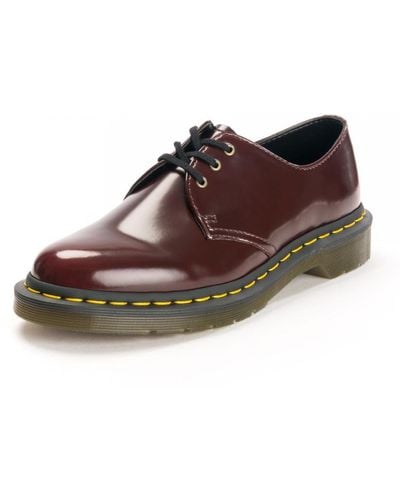 Dr. Martens Dr. Martens Cherry Red Vegan 1461 Shoes Women's Casual Shoes In Red - Brown