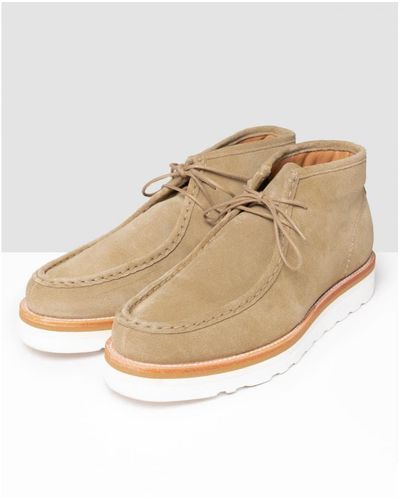 Oliver Sweeney Machico Calf Suede Moccasin Boots - Natural