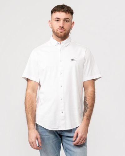 BOSS Boss Orange B Motion S Short Sleeve Shirt - White