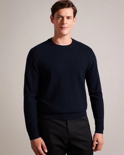Ted Baker Loung Long Sleeve T Knit Sweater - Blue