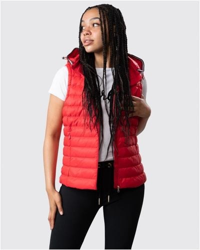 Tommy Hilfiger Th Essential Lightweight Hood Down Vest - Red