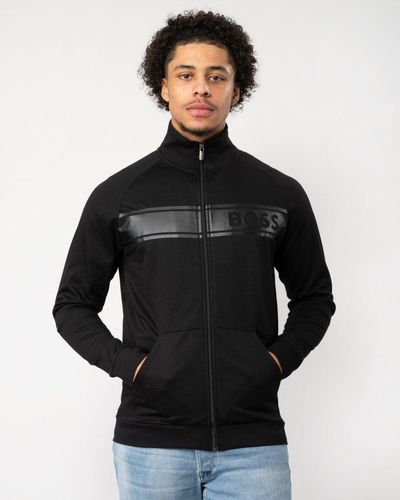 BOSS by HUGO BOSS Authentic Full Zip Loungewear Track Jacket - Black