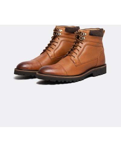 Oliver Sweeney Woodstock Milled Calf Leather Boots - Brown