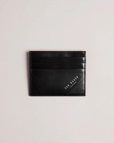 Ted Baker Raffle Embossed Corner Leather Cardholder - Black