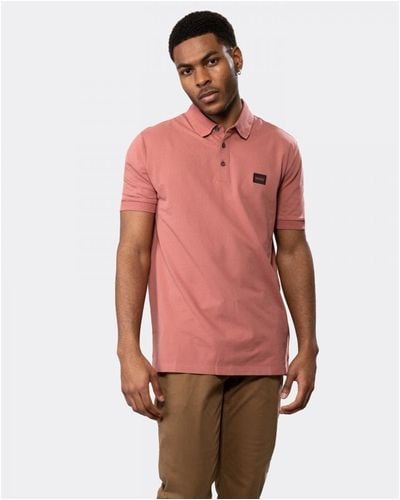 HUGO Dereso232 Cotton-piqué Slim-fit Polo Shirt - Red