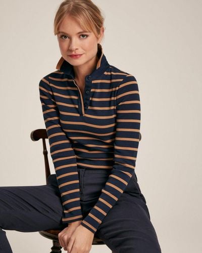 Joules Fairfield Ribbed Polo - Black