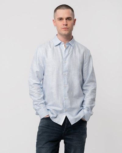 Ted Baker Romeos Long Sleeve Linen Shirt - Blue