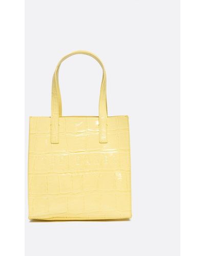 Ted Baker Reptcon Imitation Croc Small Icon Bag - Yellow