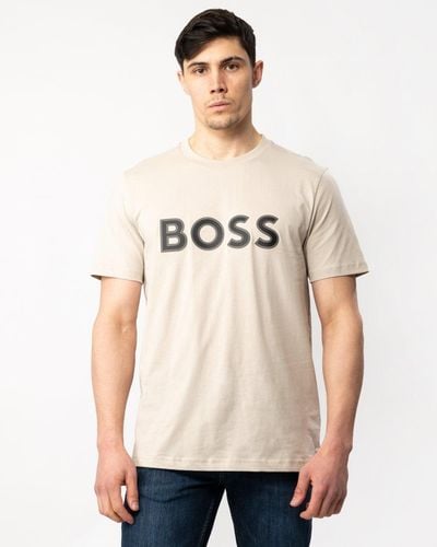 BOSS Boss Tchup Crew Neck Small Logo - White