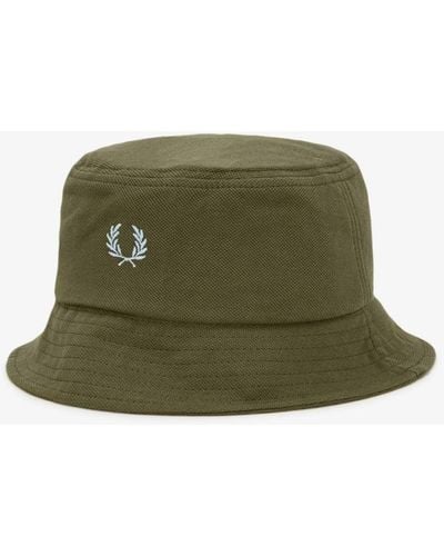 Fred Perry Pique Bucket Hat - Green